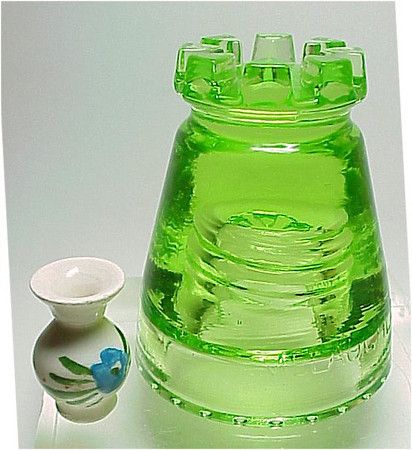 Lime VASELINE glass Castle style insulator MINT / VVNM A+ excellent