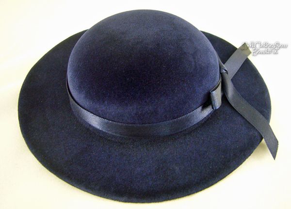  18 American Girl Navy Blue Velvet Derby Hat Huge Selection