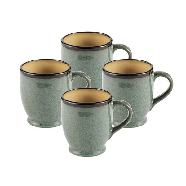 Gourmet Basics by Mikasa Belmont Blue Mugs Set of 4