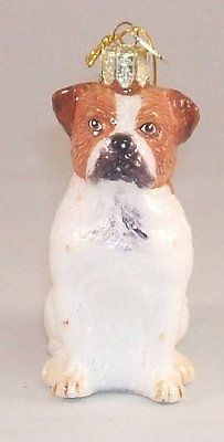 SALE Old English Bulldog Glass Dog Christmas Ornament New Holiday