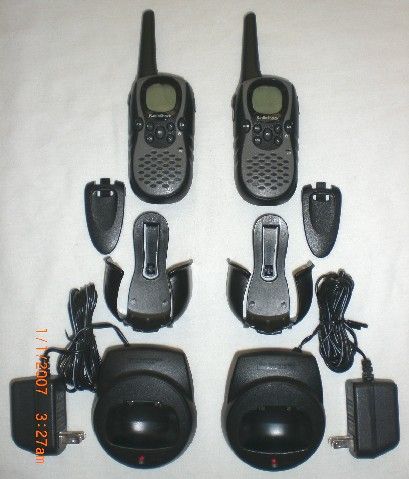 Radio Shack GMRS FRS 2 Way Radio Walkie Talkie 21 1914 2 Pair Belt