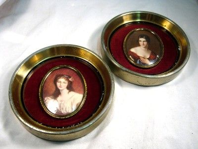 Pair of Vintage Cameo Creations Prints Pauline Bonaparte