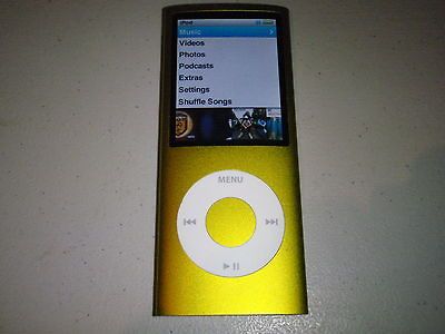 apple ipod nano 4gb yellow  player 4th generation from