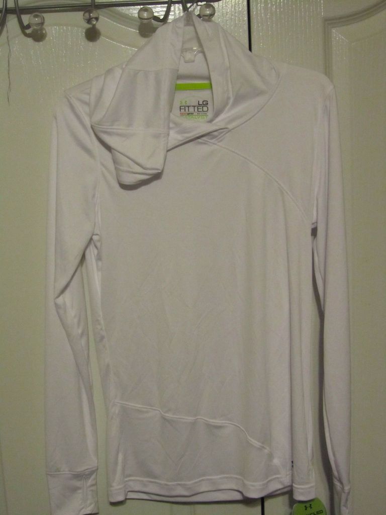 WOMENS NWT$45 UNDER ARMOUR HG FITTED CATALYST RUNNING HOODIE RECYCLED