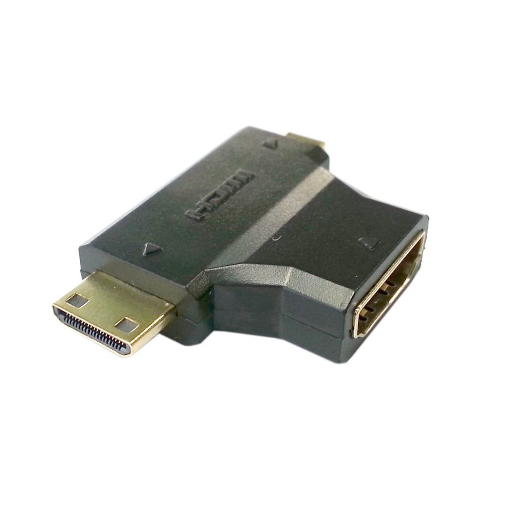 Combo Micro HDMI Male Mini HDMI Male to HDMI 1 4 Female 90 Degree 2in1