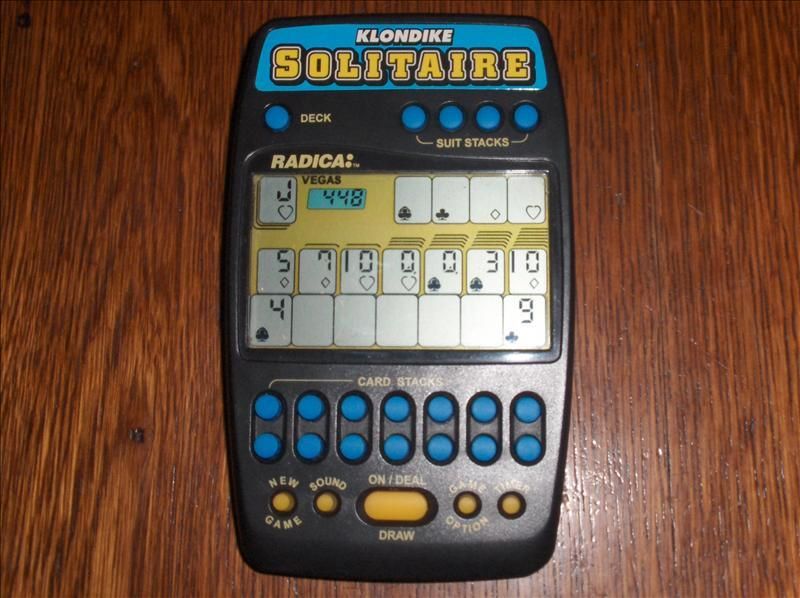 radica klondike solitaire handheld game big screen