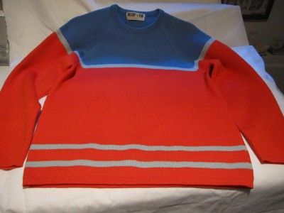 Vintage 60s Meister Knit Hagemeister Lert Wool Ski Sweater Made in