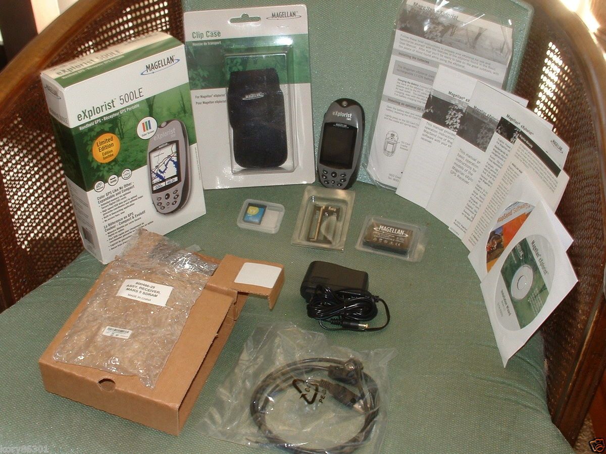 Magellan eXplorist 500LE GPS Receiver Bundle L K World SHIP Free Map