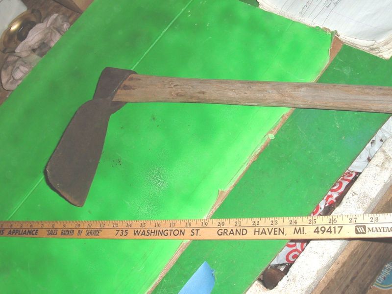 Vintage Adze Axe Grubb Wood Hoe