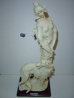 Armani Florence Italy 14 Lady with Borzoi Dog 1987 Statue Figurine