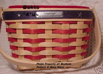 NEW Longaberger 2001 Hostess INAUGURATION FLAG Presidential BASKET SET