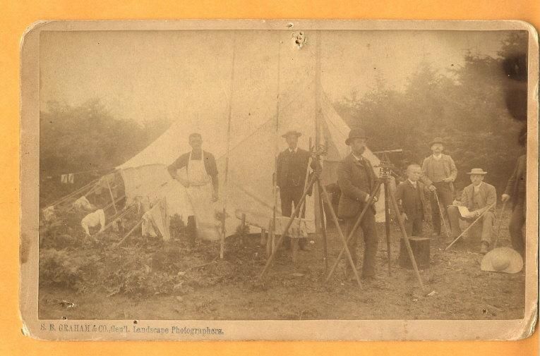 C1880s Outside Oregon Surveyors Photo by s B Graham Or