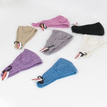 Handmade Knit Cotton Summer Headwrap Headband Pink