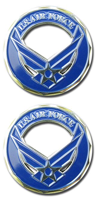 Air Force Logo Hap Arnold Wings Blue Challenge Coin