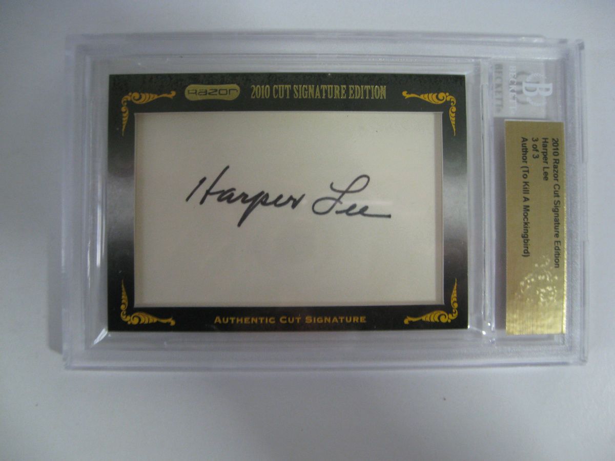 Harper Lee Signed Autographed Razor Cut Signature Edition To Kill A