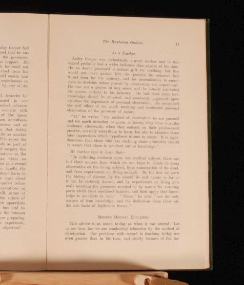 1921 Hunterian Oration Sir Charters Symonds Medicine