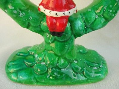 Holt Howard Pair Vtg 1960 Santa Xmas 9 5 Tall Candelabra Candle Stick