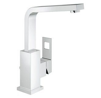 Grohe Starlight Chrome Eurocube Bathroom Faucet w Drain Assembly