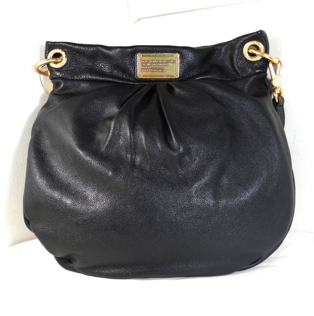 Marc by Marc Jacobs Classic Q Hillier Black Leather Hobo