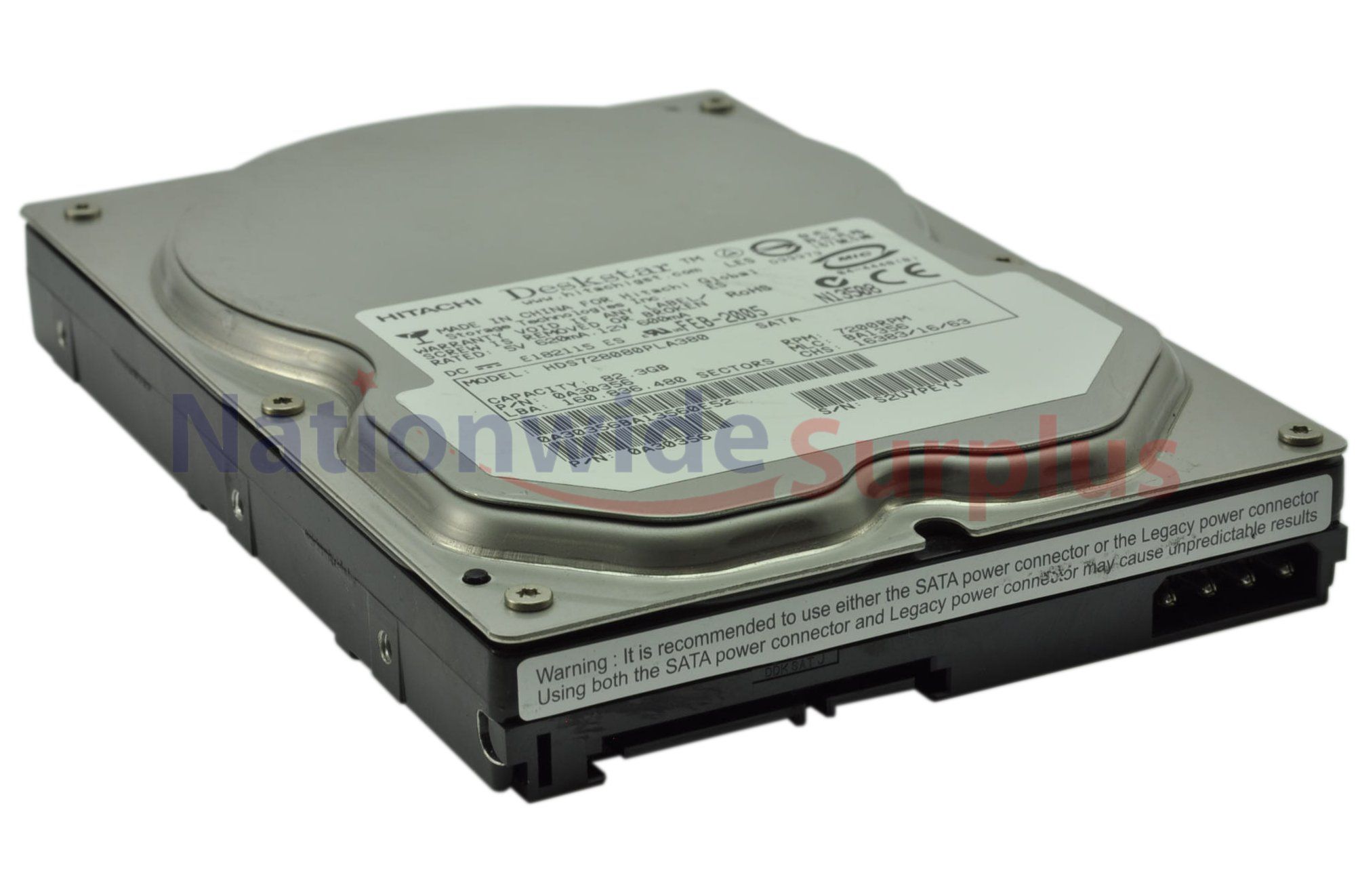 Hitachi Deskstar HDS728080PLA380 82.3GB 7200RPM SATA Hard Drive