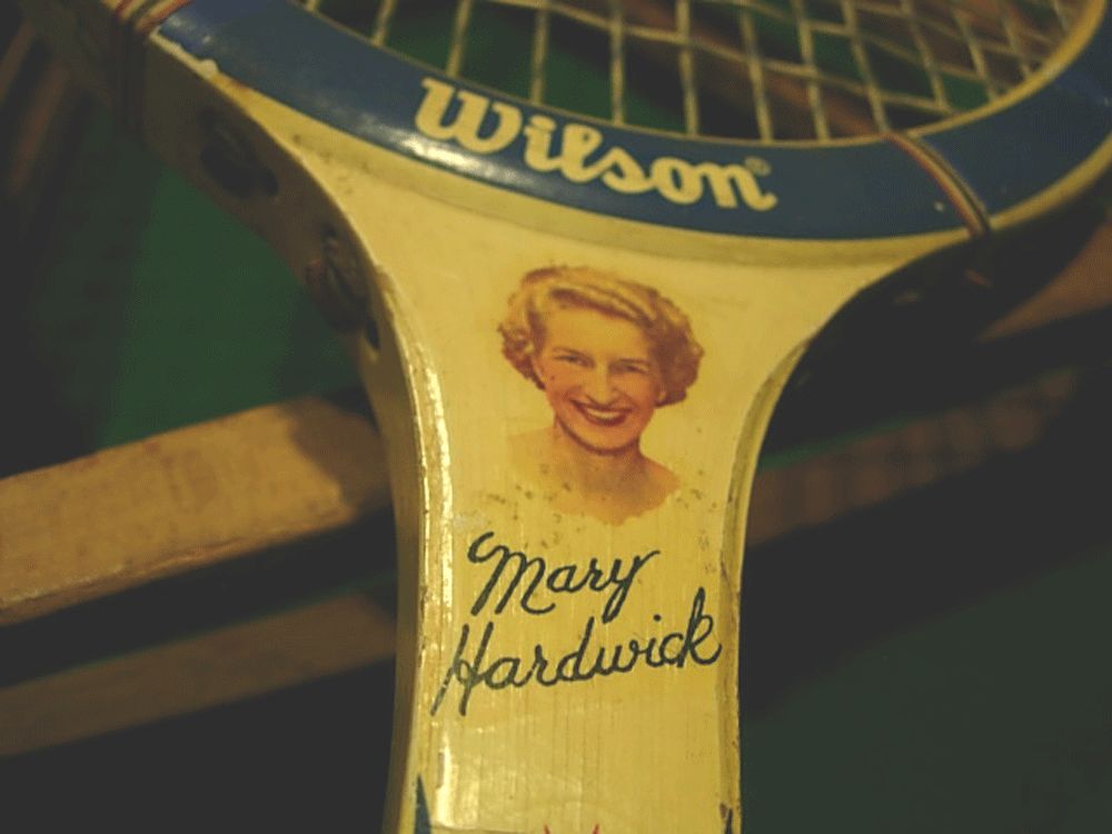 VINTAGE WILSON MARY HARDWICK picture WOOD TENNIS RACQUET RACKET