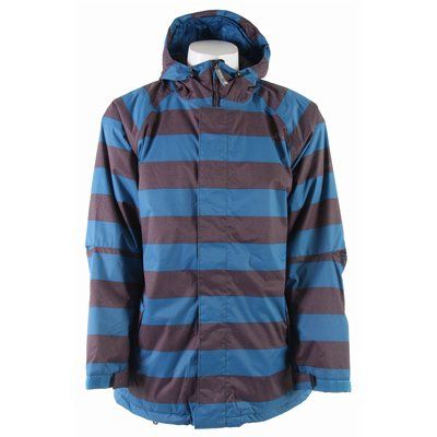  Kreuger Heather Stripe Snowboard Jacket Blue Heather Stripe