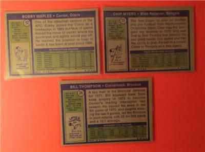 LOT OF 16 1972 TOPPS FOOTBALL WITH DAN PASTORINI ***NM MT***