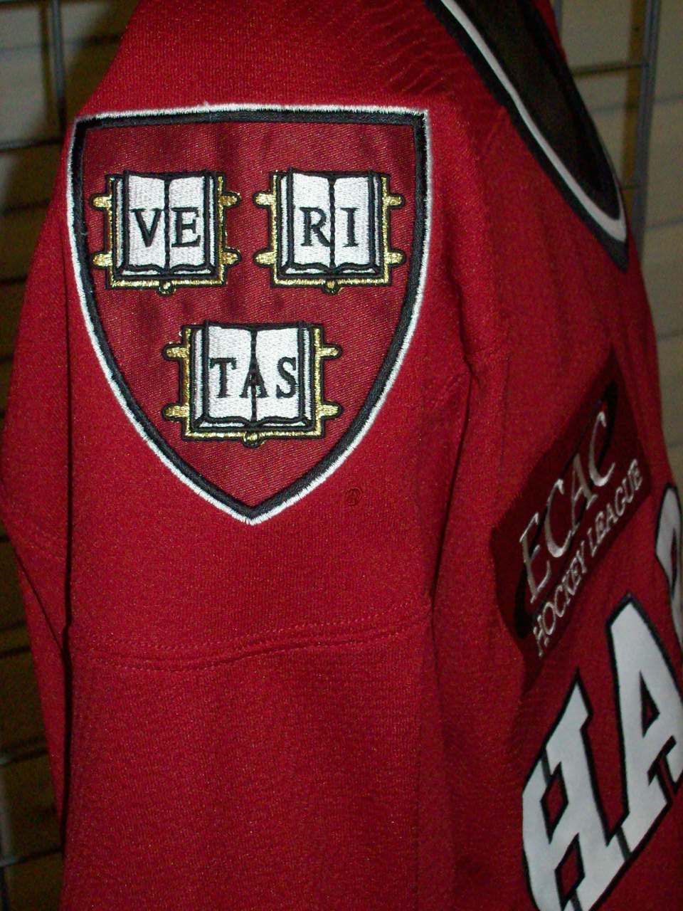 Harvard University Reebok Ecac Hockey Jersey Sz XXL 2XL