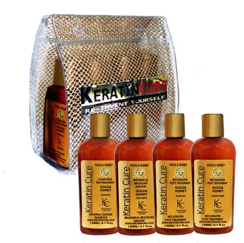 KERATIN CURE GOLD & HONEY BIO 2 TIME TREATMENT STRAIGHT HAIR KIT