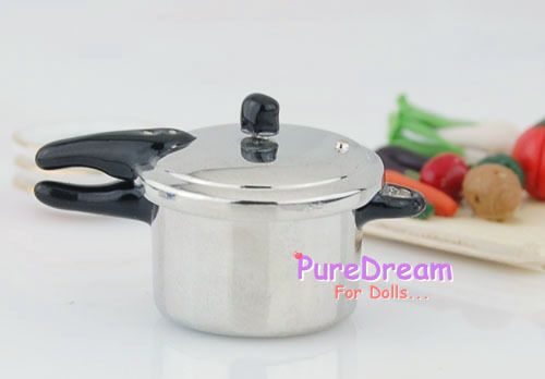 12 Dollhouse Kitchen home appliance tableware pressure cooker