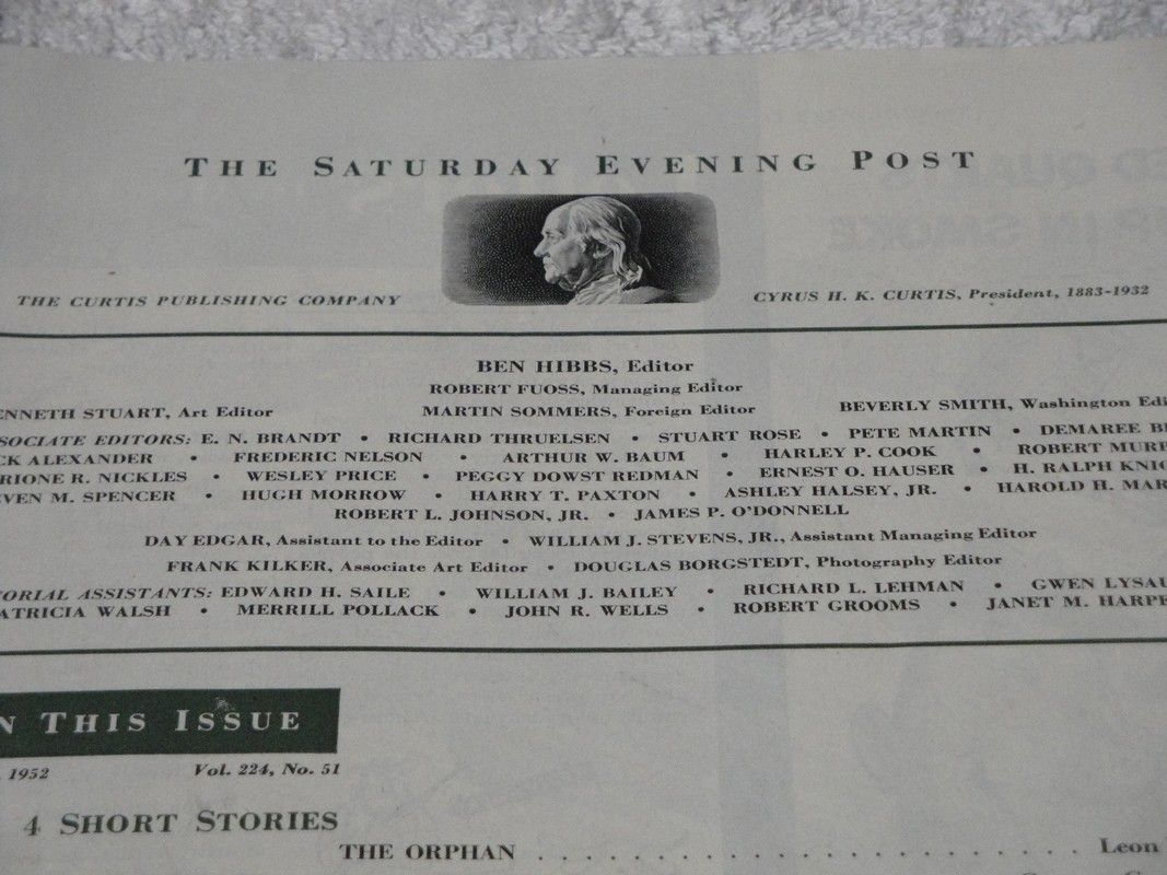 The Saturday Evening Post June 21 1952 Volume 224 No 51