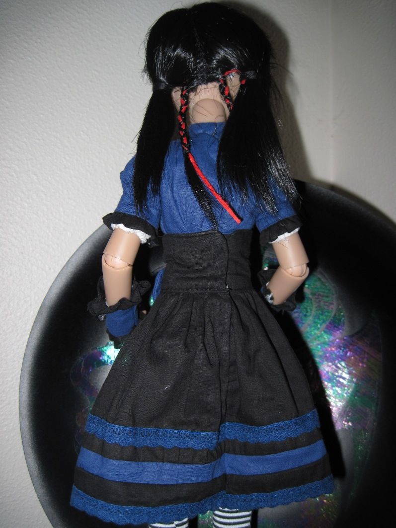 Delilah Noir Brand New Blue Victorian Outfit with Wig Fits Ellowyne