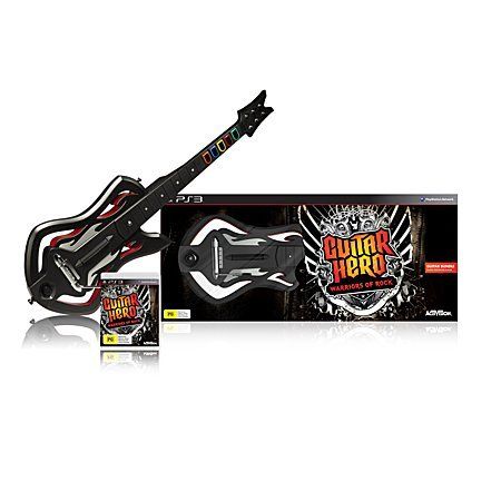 New PS3 Guitar Hero Warriors of Rock Guitar Game Bundle