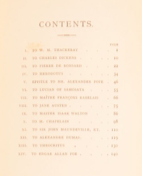 1886 Letters to Dead Authors by Andrew Lang First Edition