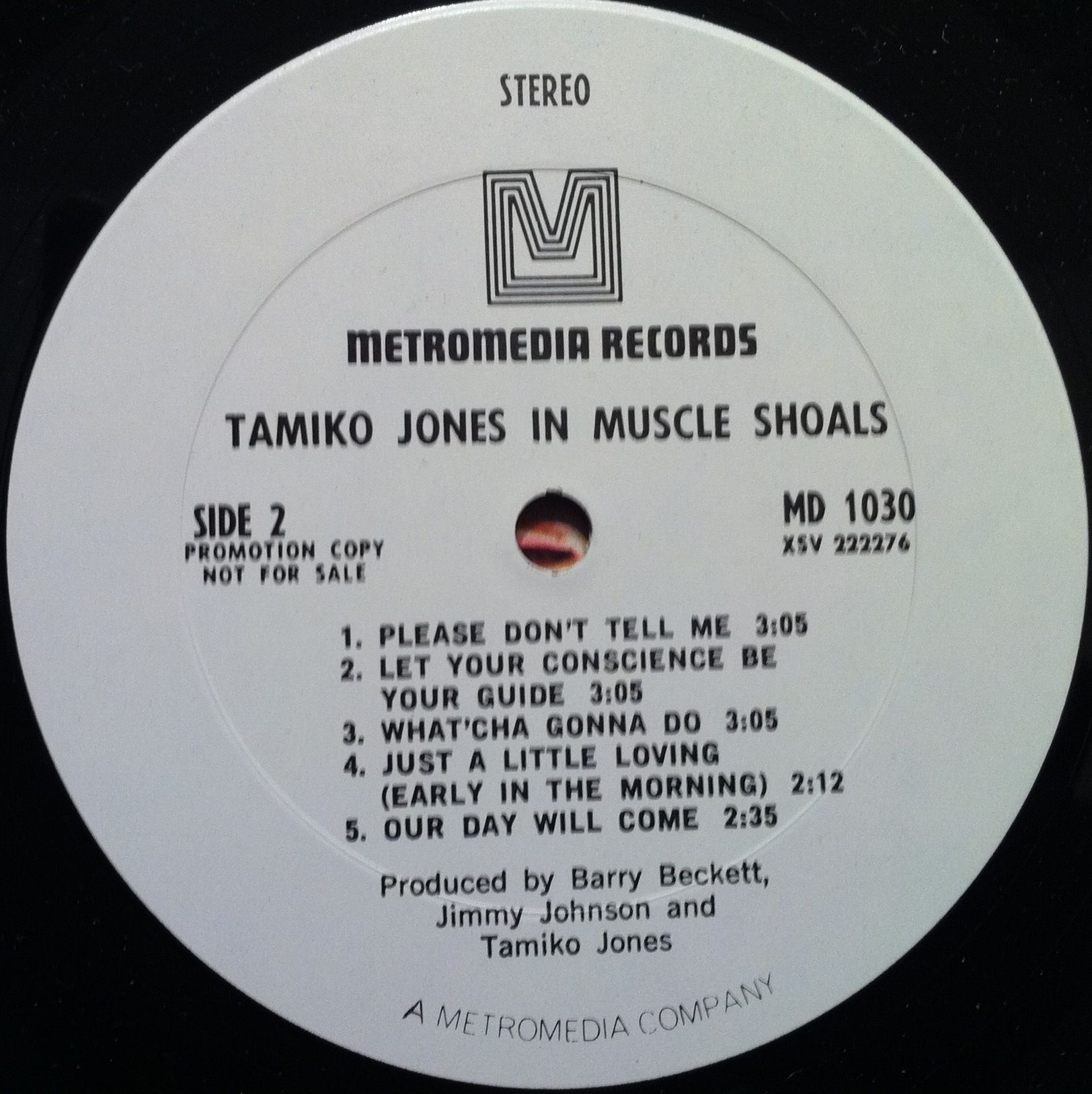Tamiko Jones in Muscle Shoals LP WLP Vinyl MD 1030 VG