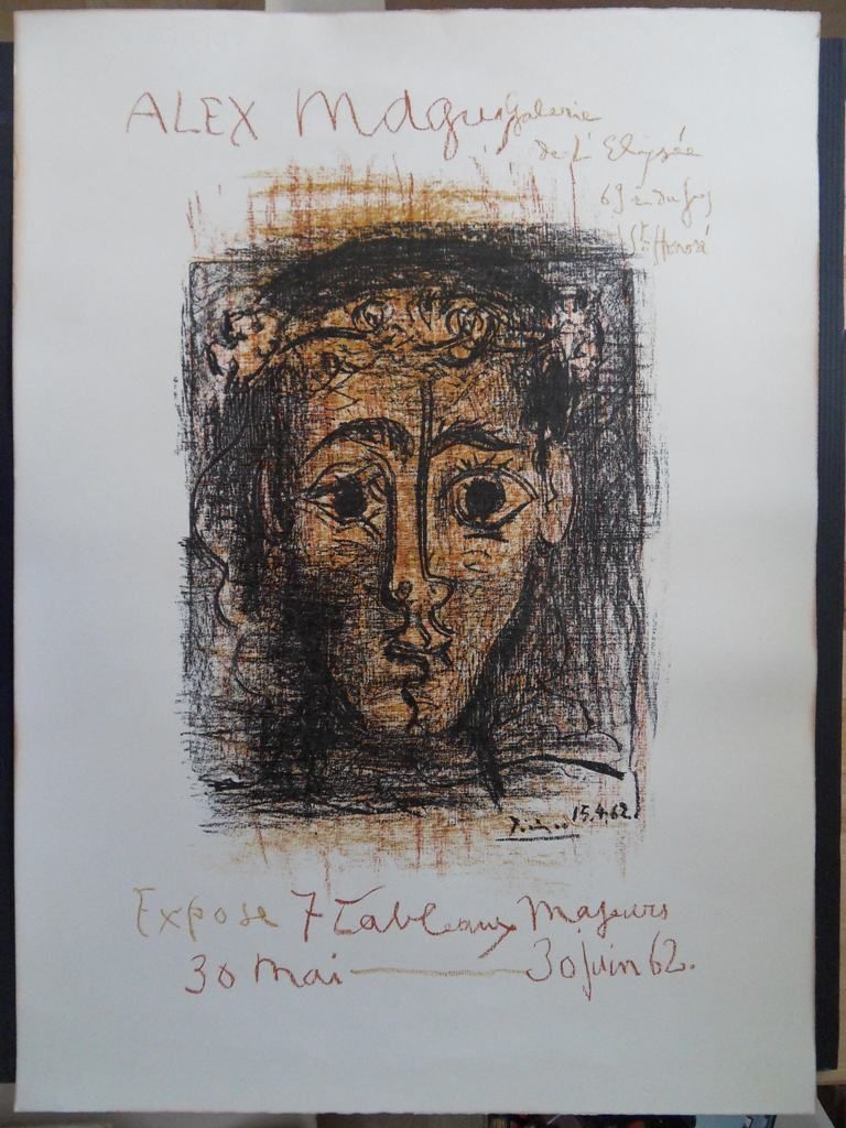 PICASSO  Alex Maguy   SIGNED LITHOGRAPH on ARCHES #1962 MOURLOT 382