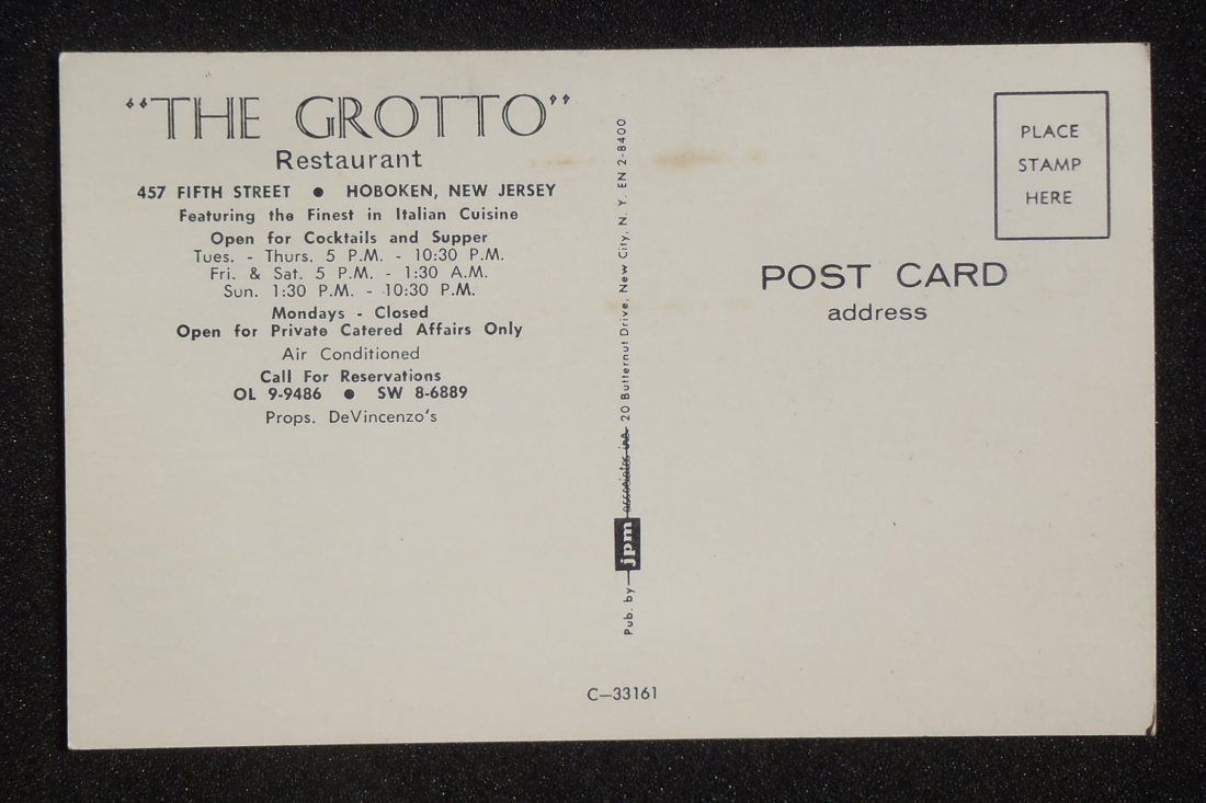  The Grotto Restaurant 457 Fifth Street Devincenzo Hoboken NJ PC