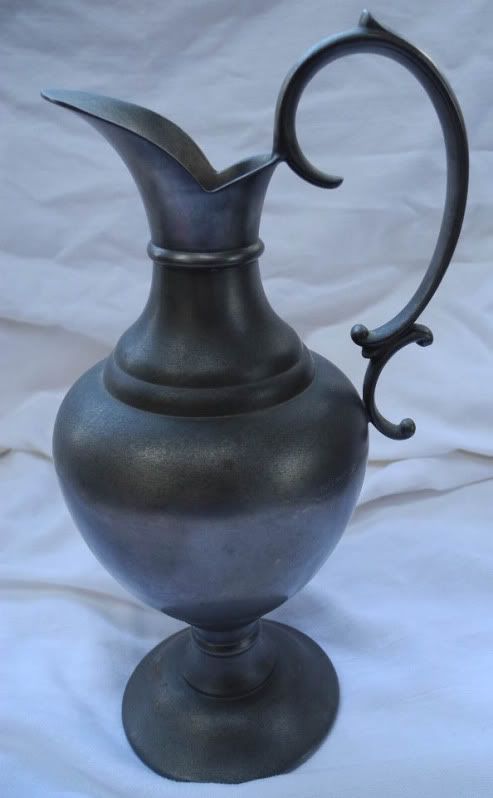 Royal Holland Daalderop Pewter Scrolled Handle Pitcher 2