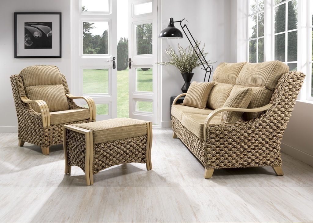  NATURAL RATTAN BANANA FINISH GARDEN / CONSERVATORY FURNITURE RANGE