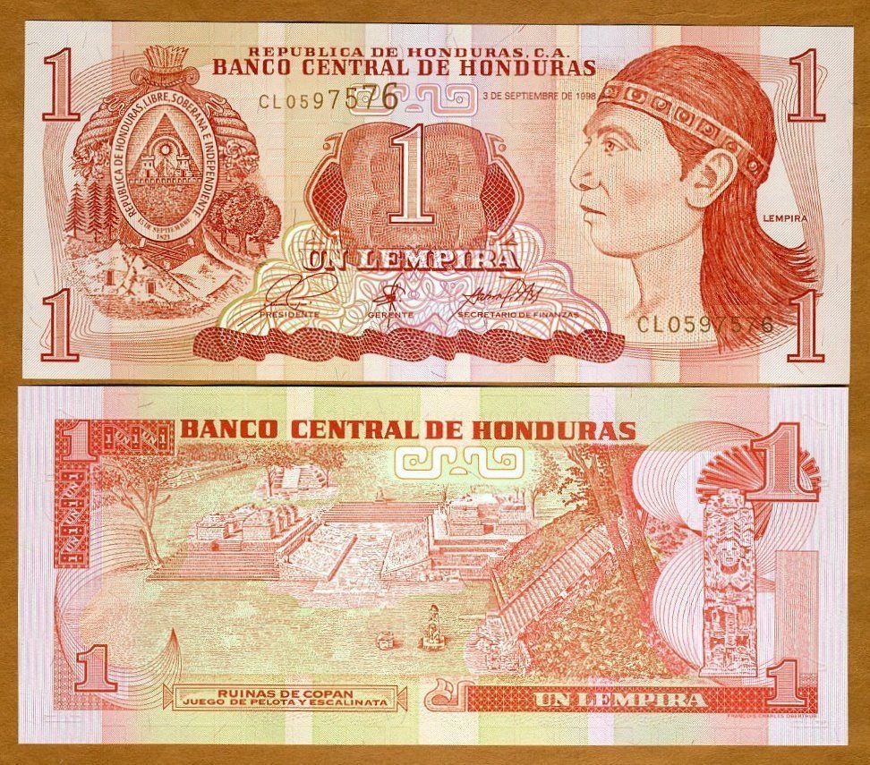 Honduras 1 Lempira 1998 P 79 79B UNC