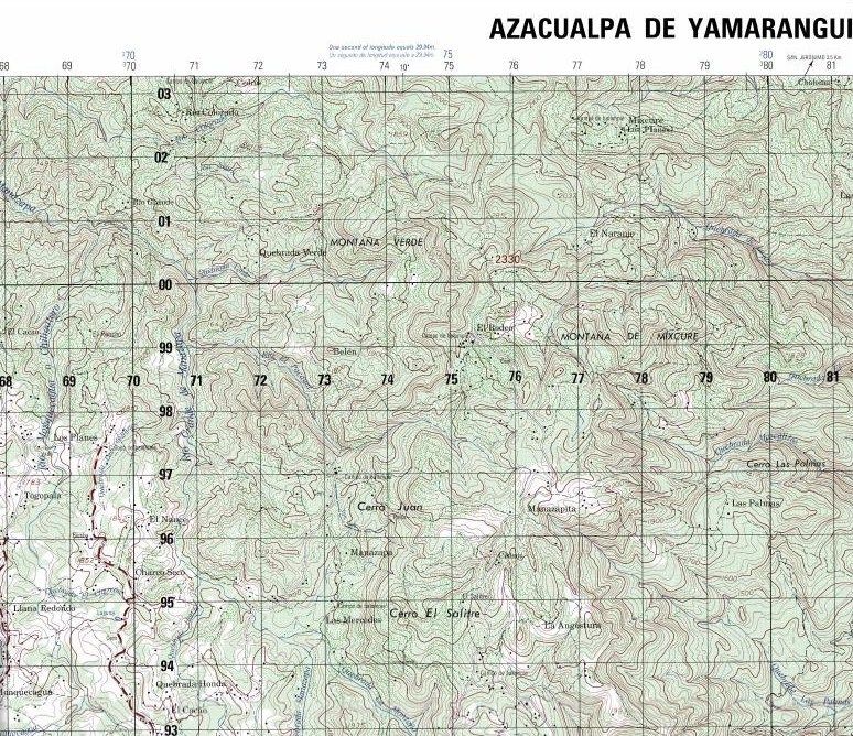 189 Topographic Maps of Honduras in The 1 50 000 Scale on Disk