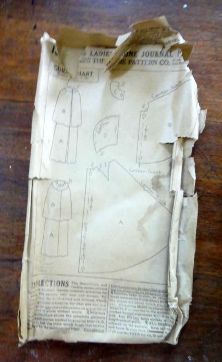  antique INFANTS CIRCULAR CAPE,COLLAR,HOOD SEWING PATTERN home co