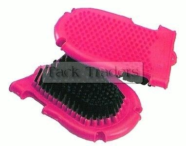 Horse Grooming Glove or Mit with Nylon Bristles