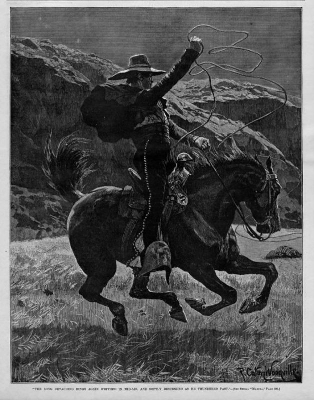 Mexican Cowboy on Horse Rope Lasso Saddle Mountains