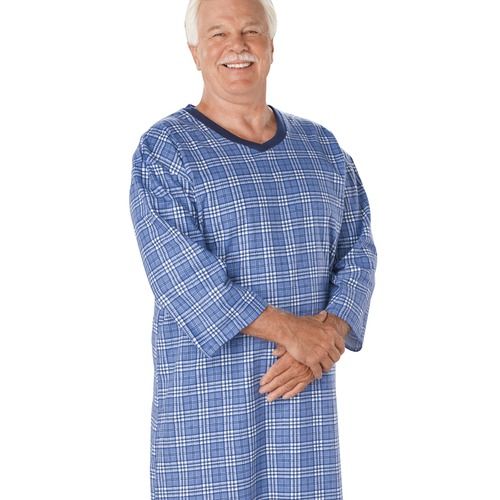 Silverts Mens Flannel Hospital Gown