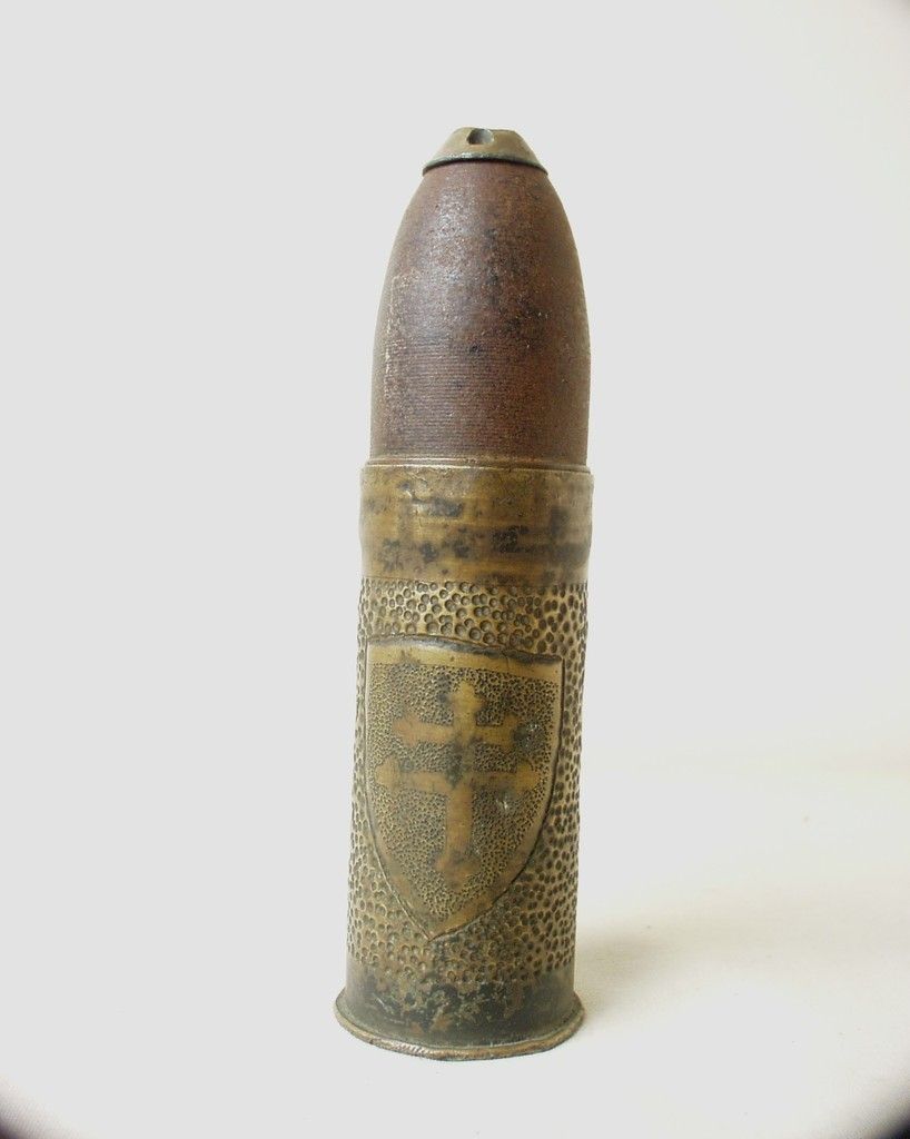 Hotchkiss 37mm Cannon Shell Trench Art WWI on PopScreen