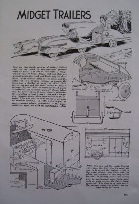  1944 How to Build PEDAL CAR TEARDROP TRAILER COVERED WAGON DIY ARTICLE