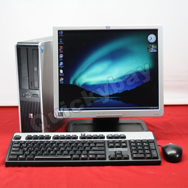 HP DC7900 Computer Core 2 Duo 3 0 4GB 1TB Windows 7 17 LCD Monitor