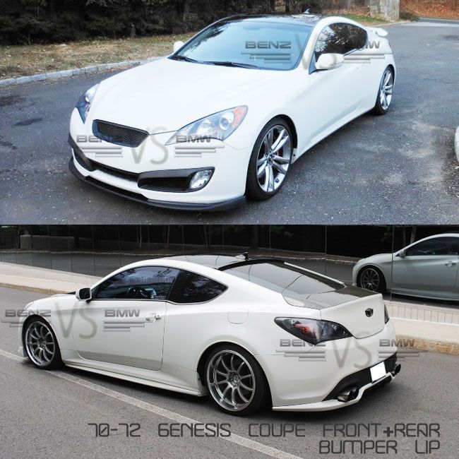 FIT FOR 10 12 HYUNDAI GENESIS COUPE SPORT FRONT + REAR BUMPER LIP