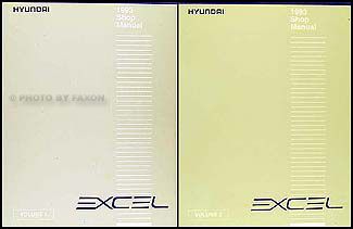 1993 Hyundai Excel Original Repair Shop Manual Set